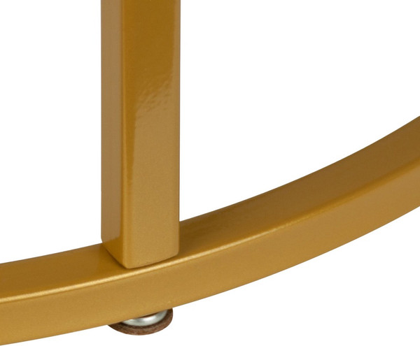 Изображение товара Комплект журнальных столиков Мебелик МеталлАрт М001 (черный мрамор/золото)