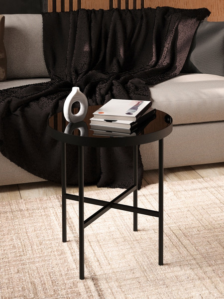 Изображение товара Журнальный столик Мебелик МеталлАрт М011 (стемалит черный/черный)