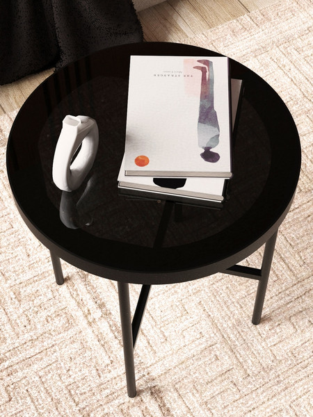 Изображение товара Журнальный столик Мебелик МеталлАрт М011 (стемалит черный/черный)