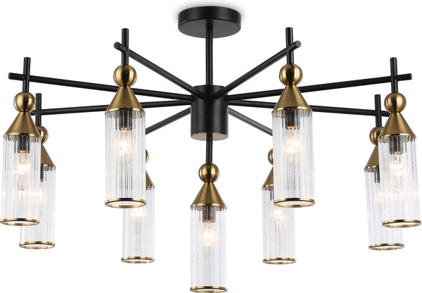 Изображение товара Люстра Ambrella LH55258/9 BK/BS/CL (черный/латунь/прозрачный)
