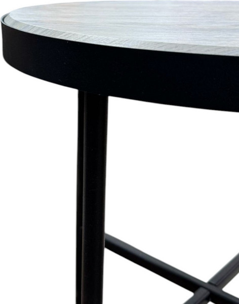 Изображение товара Журнальный столик Мебелик МеталлАрт М011 (бежевый дуб/черный малый)