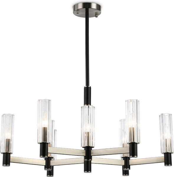 Изображение товара Люстра Ambrella LH55503/9 SN/BK/CL (сатин никель/черный/прозрачный)