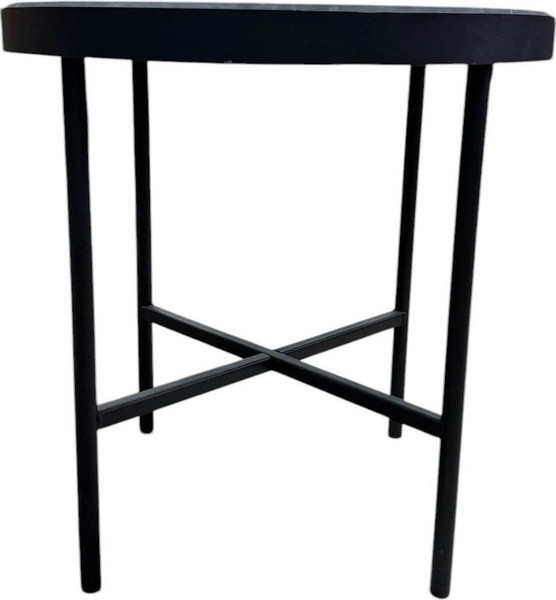 Изображение товара Журнальный столик Мебелик МеталлАрт М011 (черный мрамор/черный малый)