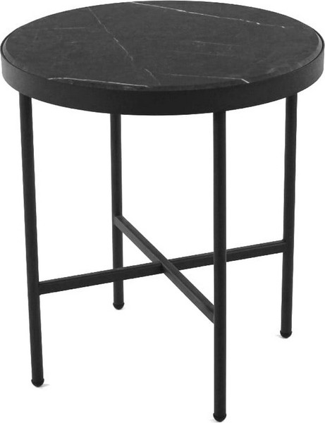 Изображение товара Журнальный столик Мебелик МеталлАрт М011 (черный мрамор/черный малый)