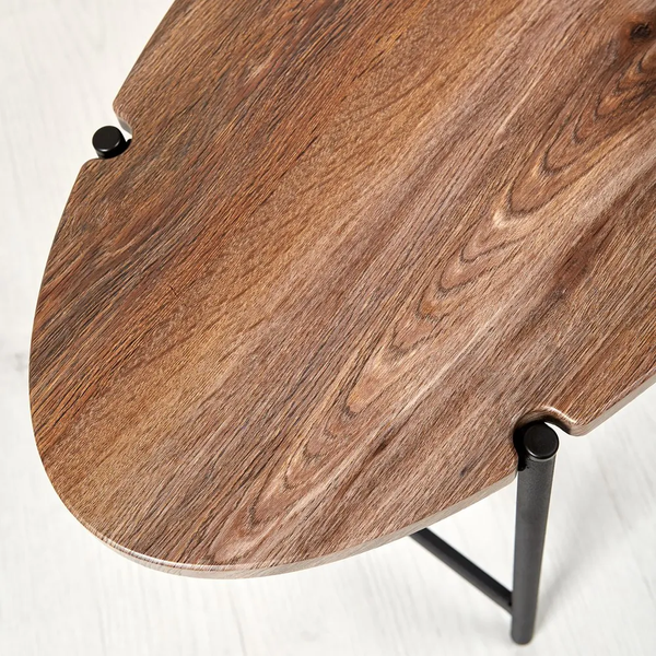 Изображение товара Журнальный столик Мебелик МеталлАрт М025 (коричневый дуб/черный)