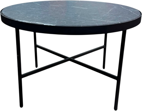 Изображение товара Журнальный столик Мебелик МеталлАрт М011 (черный мрамор/черный большой)