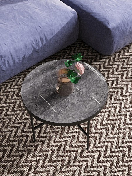 Изображение товара Журнальный столик Мебелик МеталлАрт М011 (черный мрамор/черный большой)