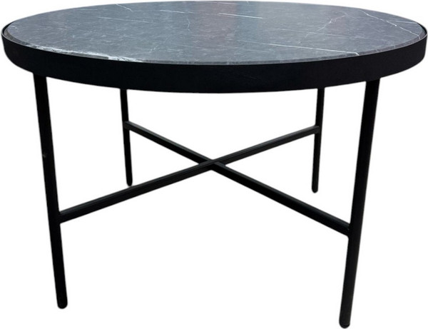 Изображение товара Журнальный столик Мебелик МеталлАрт М011 (черный мрамор/черный большой)
