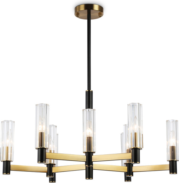 Изображение товара Люстра Ambrella LH55513/9 BK/BS/CL (черный/латунь/прозрачный)