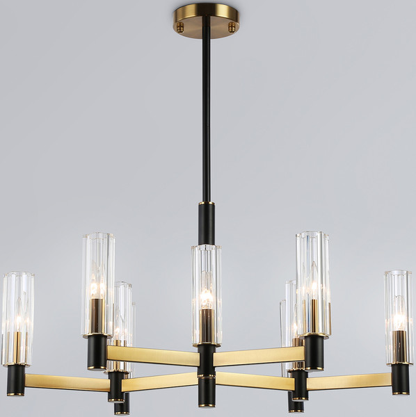 Изображение товара Люстра Ambrella LH55513/9 BK/BS/CL (черный/латунь/прозрачный)