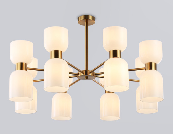 Изображение товара Люстра Ambrella LH56095/16 BS/FR (латунь/белый матовый)