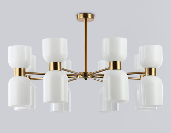 Изображение товара Люстра Ambrella LH56095/16 BS/FR (латунь/белый матовый)