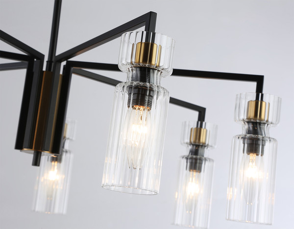 Изображение товара Люстра Ambrella LH56115/7 BK/BS/CL (черный/латунь/прозрачный)