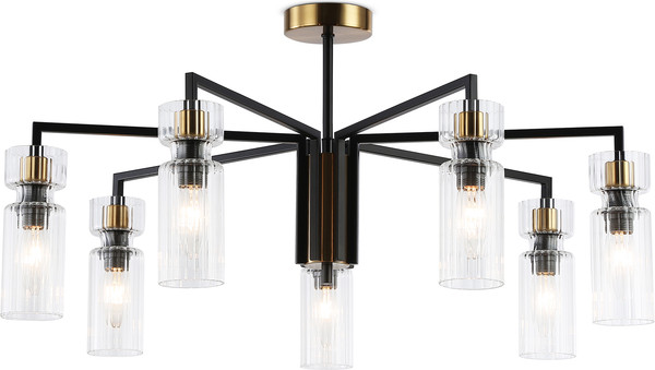 Изображение товара Люстра Ambrella LH56115/7 BK/BS/CL (черный/латунь/прозрачный)