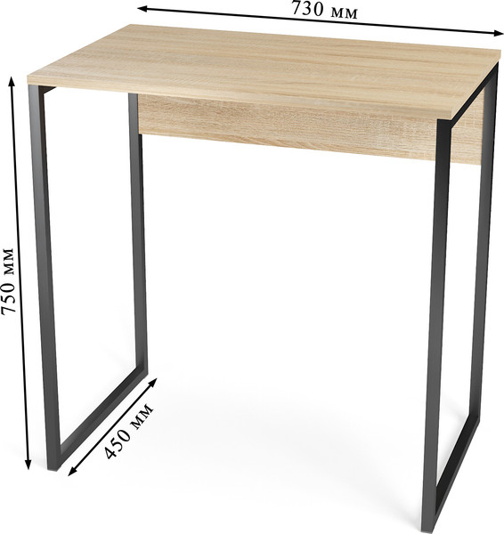 Изображение товара Туалетный столик Soma СПМ-5 Metal (дуб сонома/черный)