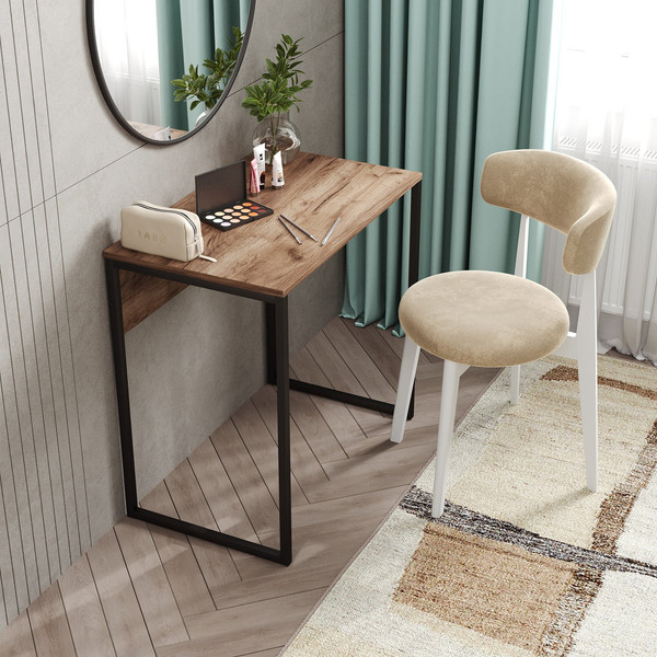 Изображение товара Туалетный столик Soma СПМ-5 Metal (дуб золотой крафт/черный)