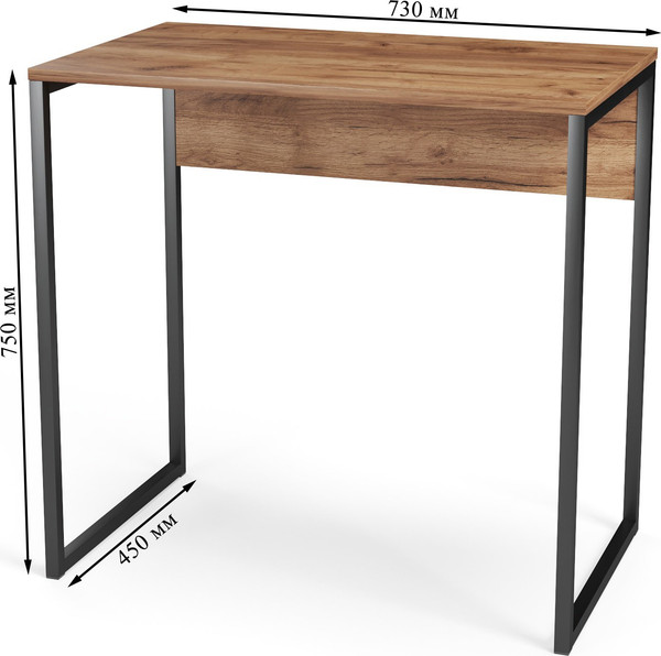 Изображение товара Туалетный столик Soma СПМ-5 Metal (дуб золотой крафт/черный)