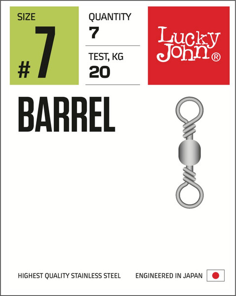 Изображение товара Набор вертлюгов рыболовных Lucky John Pro Series Barrel 007 / LJP5106-007 (7шт)