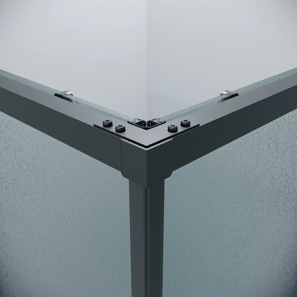 Изображение товара Душевой уголок Grossman Galaxy 110х80х195 / 300.K33.01.11R80L.21.02 (черный матовый/стекло шиншилла)