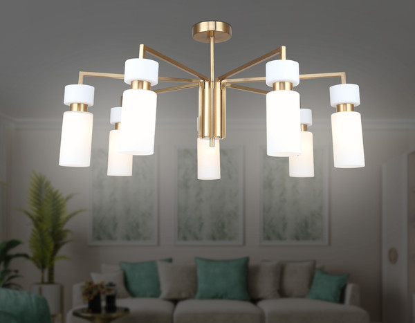 Изображение товара Люстра Ambrella LH56126/7 BS/FR (латунь/белый матовый)