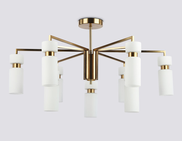 Изображение товара Люстра Ambrella LH56128/9 BS/FR (латунь/белый матовый)