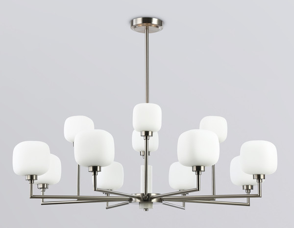 Изображение товара Люстра Ambrella LH53005/12 SN/FR (сатин никель/белый матовый)