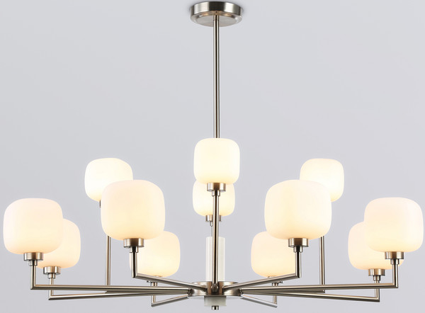 Изображение товара Люстра Ambrella LH53005/12 SN/FR (сатин никель/белый матовый)