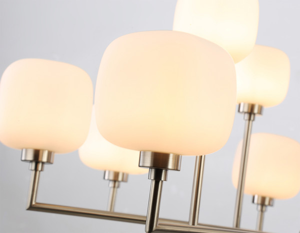 Изображение товара Люстра Ambrella LH53005/12 SN/FR (сатин никель/белый матовый)