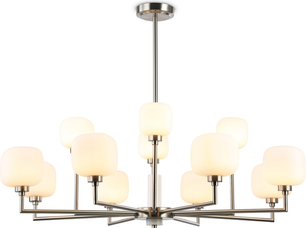 Изображение товара Люстра Ambrella LH53005/12 SN/FR (сатин никель/белый матовый)