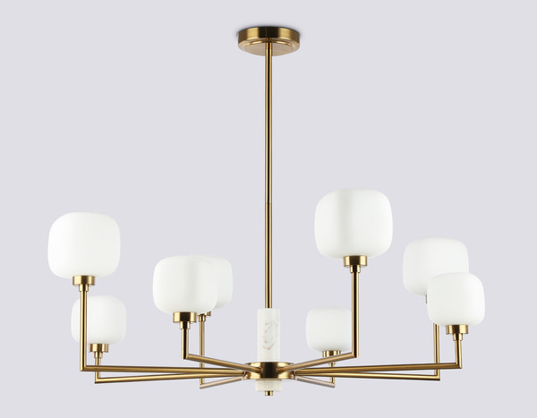 Изображение товара Люстра Ambrella LH53017/8 BS/FR (латунь/белый матовый)