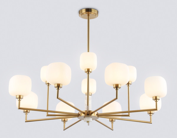 Изображение товара Люстра Ambrella LH53019/12 BS/FR (латунь/белый матовый)