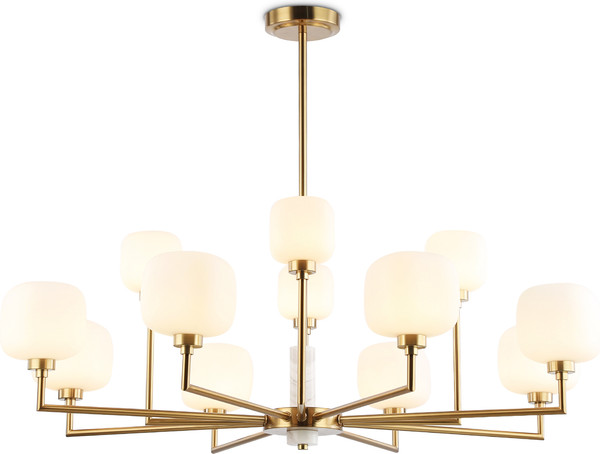 Изображение товара Люстра Ambrella LH53019/12 BS/FR (латунь/белый матовый)