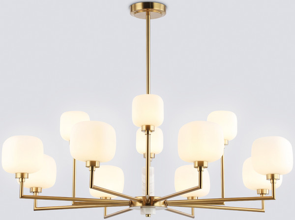 Изображение товара Люстра Ambrella LH53019/12 BS/FR (латунь/белый матовый)