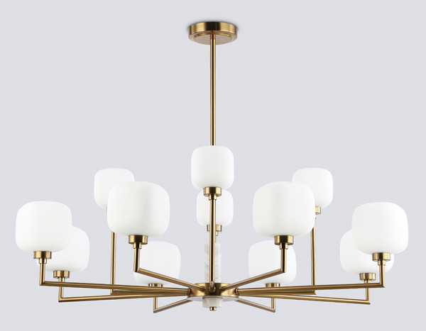 Изображение товара Люстра Ambrella LH53019/12 BS/FR (латунь/белый матовый)
