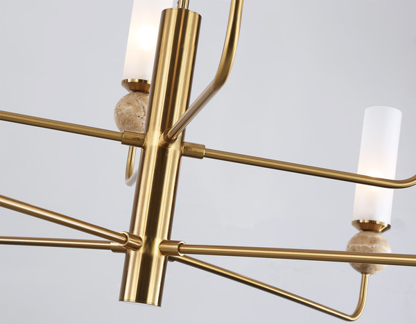 Изображение товара Люстра Ambrella LH53252/8 BS/FR (латунь/белый матовый)