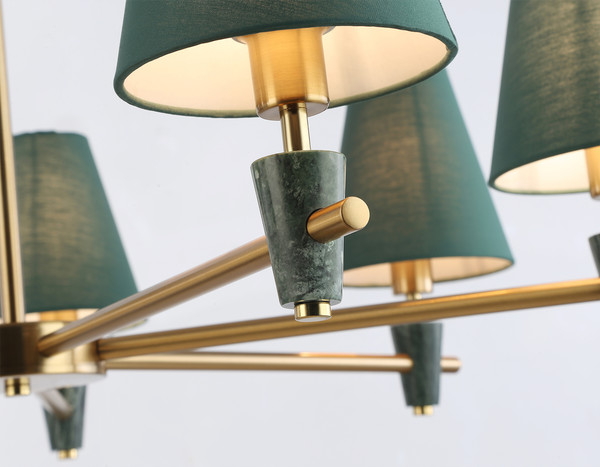 Изображение товара Люстра Ambrella LH75053/7 BS/GN (латунь/зеленый)
