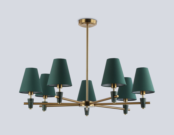 Изображение товара Люстра Ambrella LH75053/7 BS/GN (латунь/зеленый)