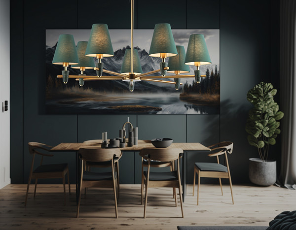 Изображение товара Люстра Ambrella LH75053/7 BS/GN (латунь/зеленый)