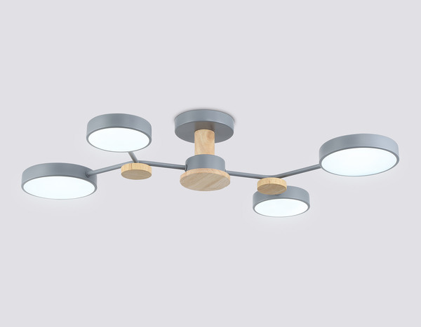 Изображение товара Люстра Ambrella FL4859/4 GR/WD (серый/дерево)