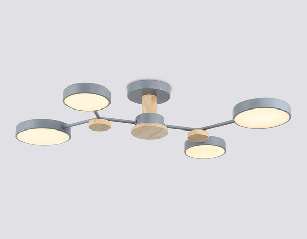 Изображение товара Люстра Ambrella FL4859/4 GR/WD (серый/дерево)