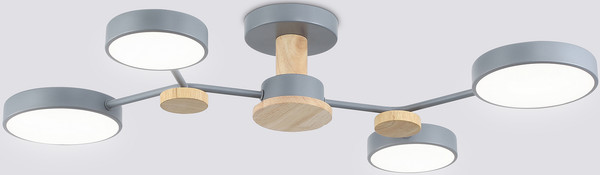 Изображение товара Люстра Ambrella FL4859/4 GR/WD (серый/дерево)