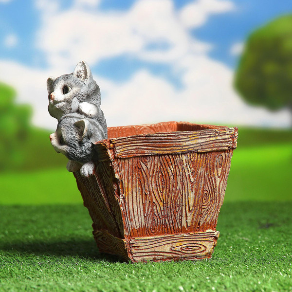 Изображение товара Кашпо Хорошие сувениры Ящик с котятами / 1134651