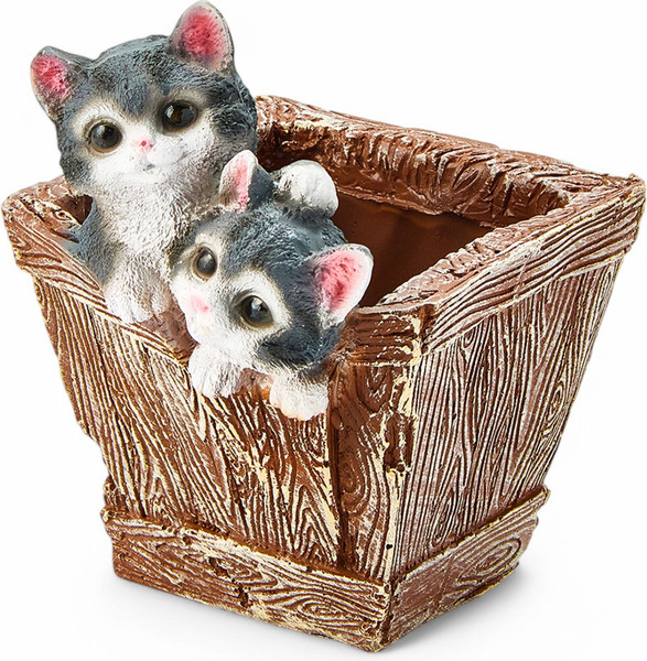 Изображение товара Кашпо Хорошие сувениры Ящик с котятами / 1134651