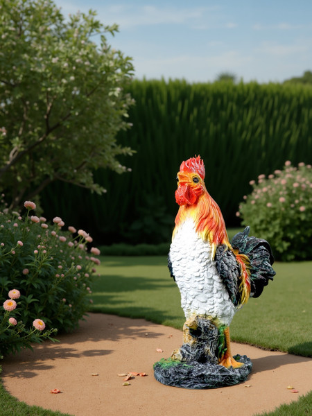 Изображение товара Фигурка для сада Хорошие сувениры Петух на камне / 1134683