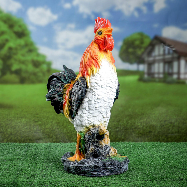Изображение товара Фигурка для сада Хорошие сувениры Петух на камне / 1134683