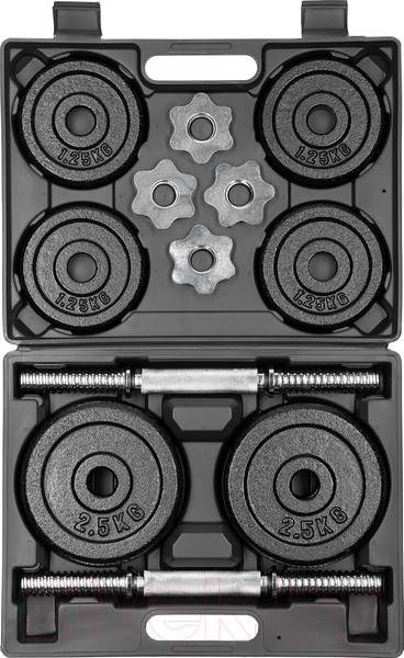 Изображение товара Скамья для пресса Sundays Fitness IRSB06 + Набор гантелей IR92052