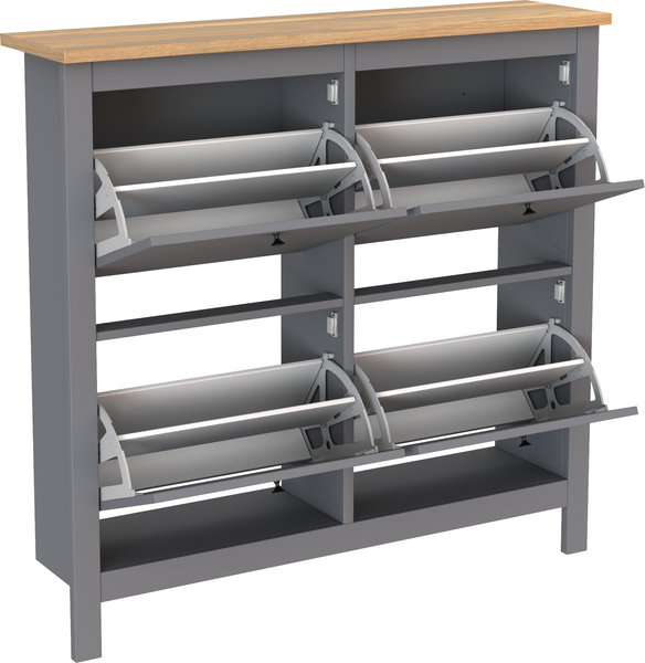 Изображение товара Тумба для обуви Mio Tesoro Сага 113x108 2.08.10.180.15 (серый/ясень)