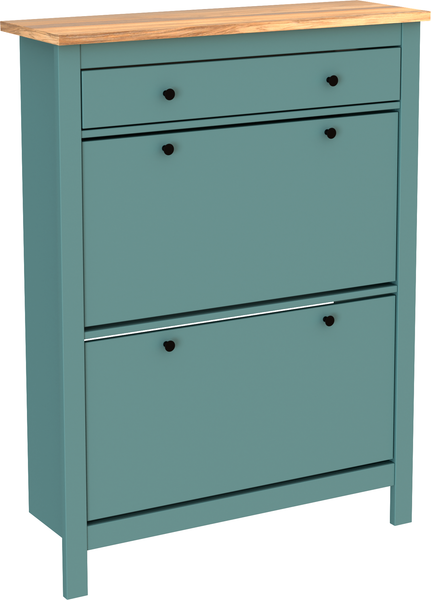 Изображение товара Тумба для обуви Mio Tesoro Сага 92x122 2.08.10.190.16 (темно-бирюзовый/ясень)