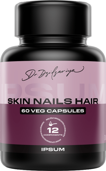 Изображение товара Комплексная пищевая добавка IPSUM Skin nails hair 808мг (60 капсул)