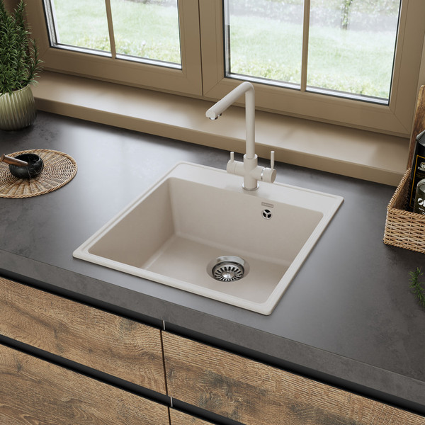 Изображение товара Мойка кухонная Maunfeld Perla 505 / MFQS-505LBG (светло-бежевый)